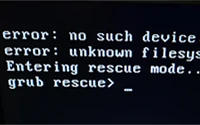 电脑开机时提示“error:no such device”错误的解决办法